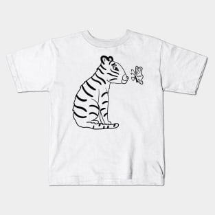 Tiger and butterfly Kids T-Shirt